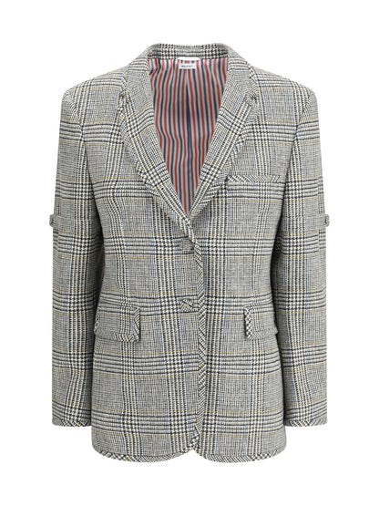THOM BROWNE 42 prince of wales wool blazer