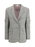 THOM BROWNE 42 prince of wales wool blazer