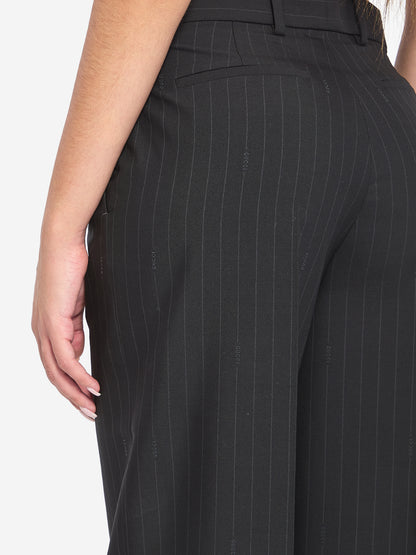GUCCI 44 pinstriped wool trousers