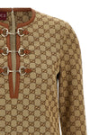gg jacquard fabric mini dress