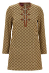 gg jacquard fabric mini dress