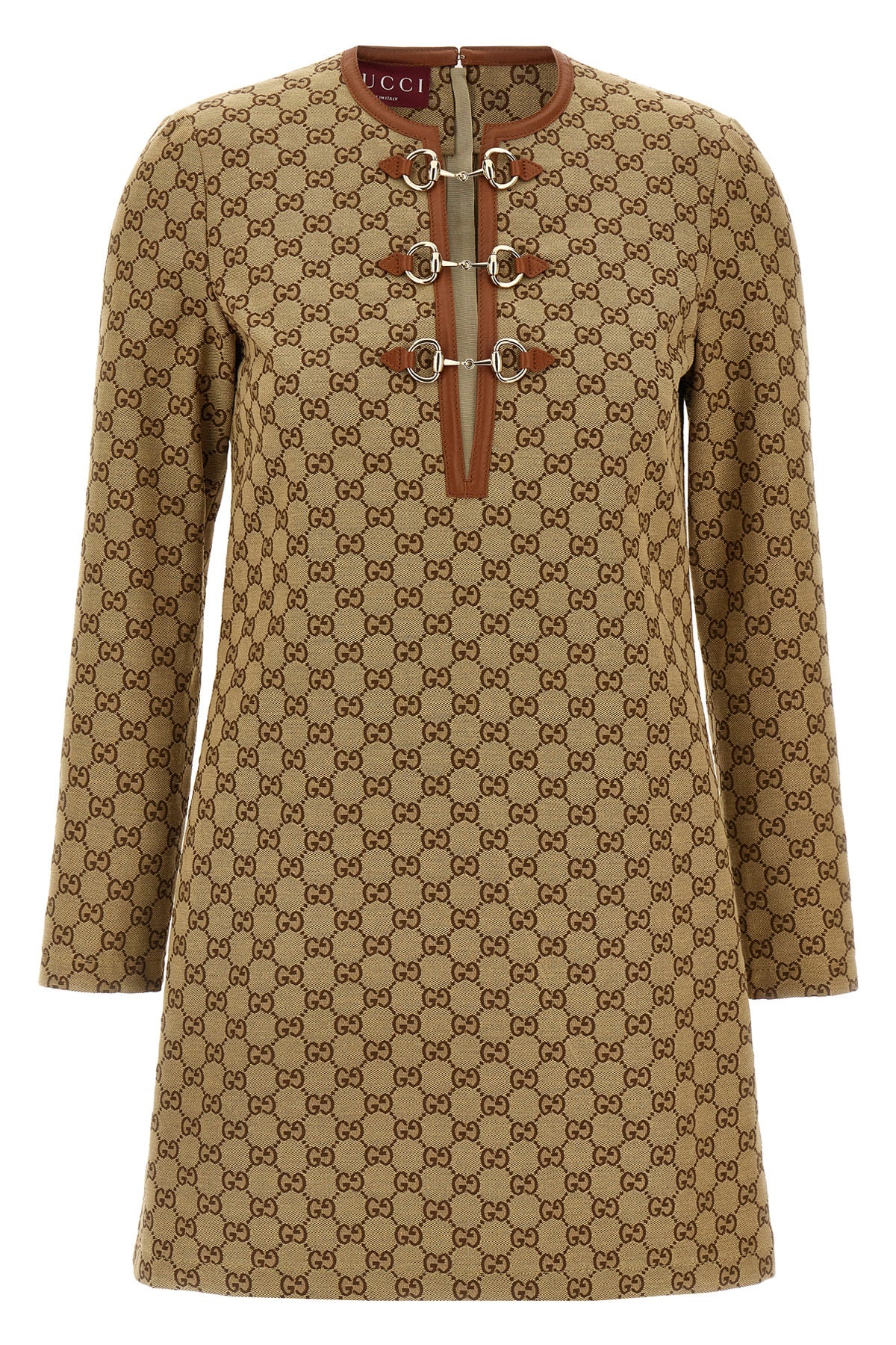 gg jacquard fabric mini dress