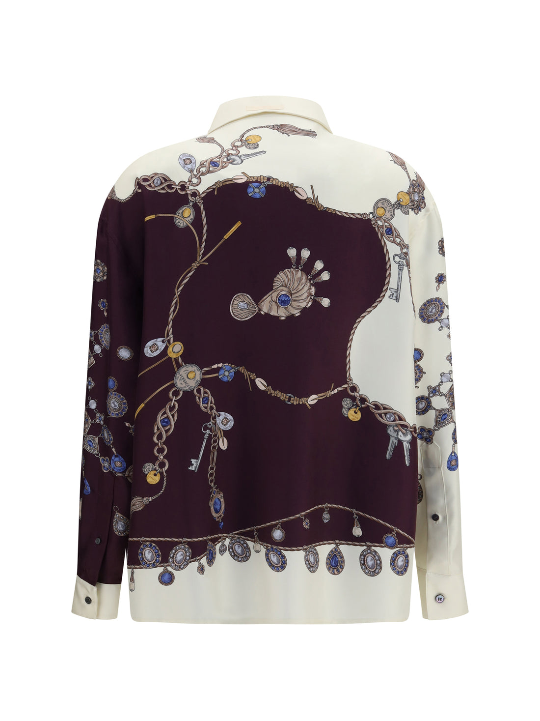 VERSACE 42 printed silk shirt