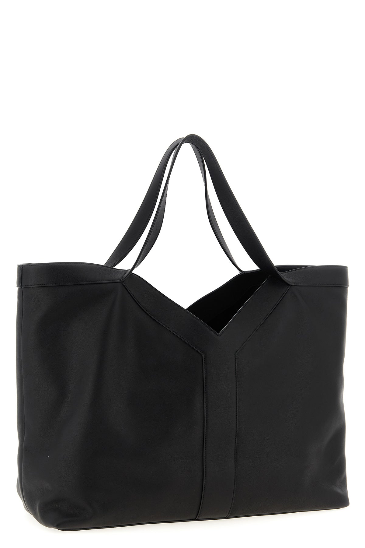 large shopping bag in finely hammered leather