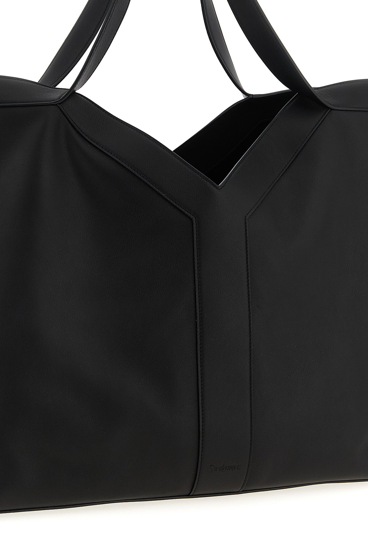 large shopping bag in finely hammered leather