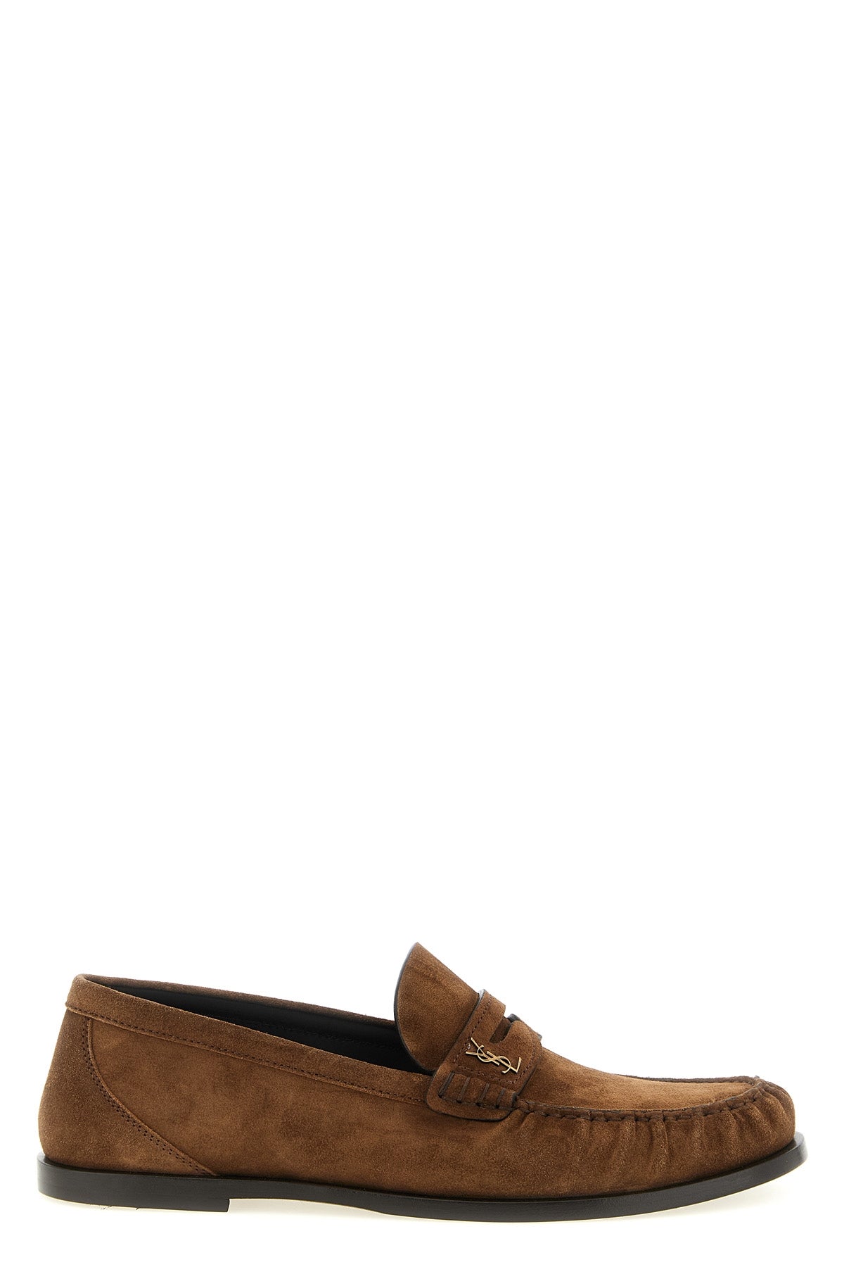 laurent suede loafers