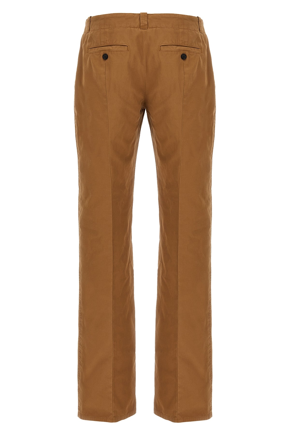 garment-dyed pants in cotton yarns