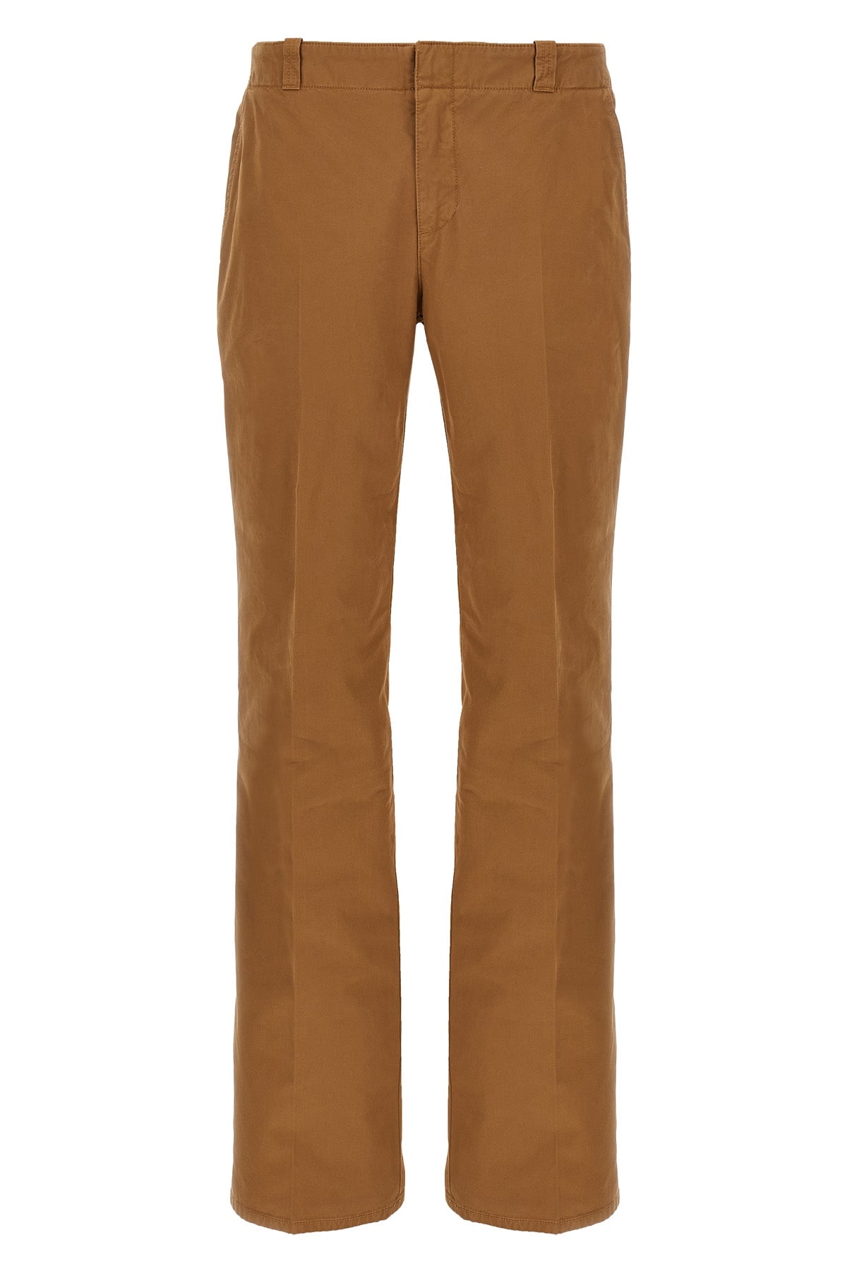 garment-dyed pants in cotton yarns