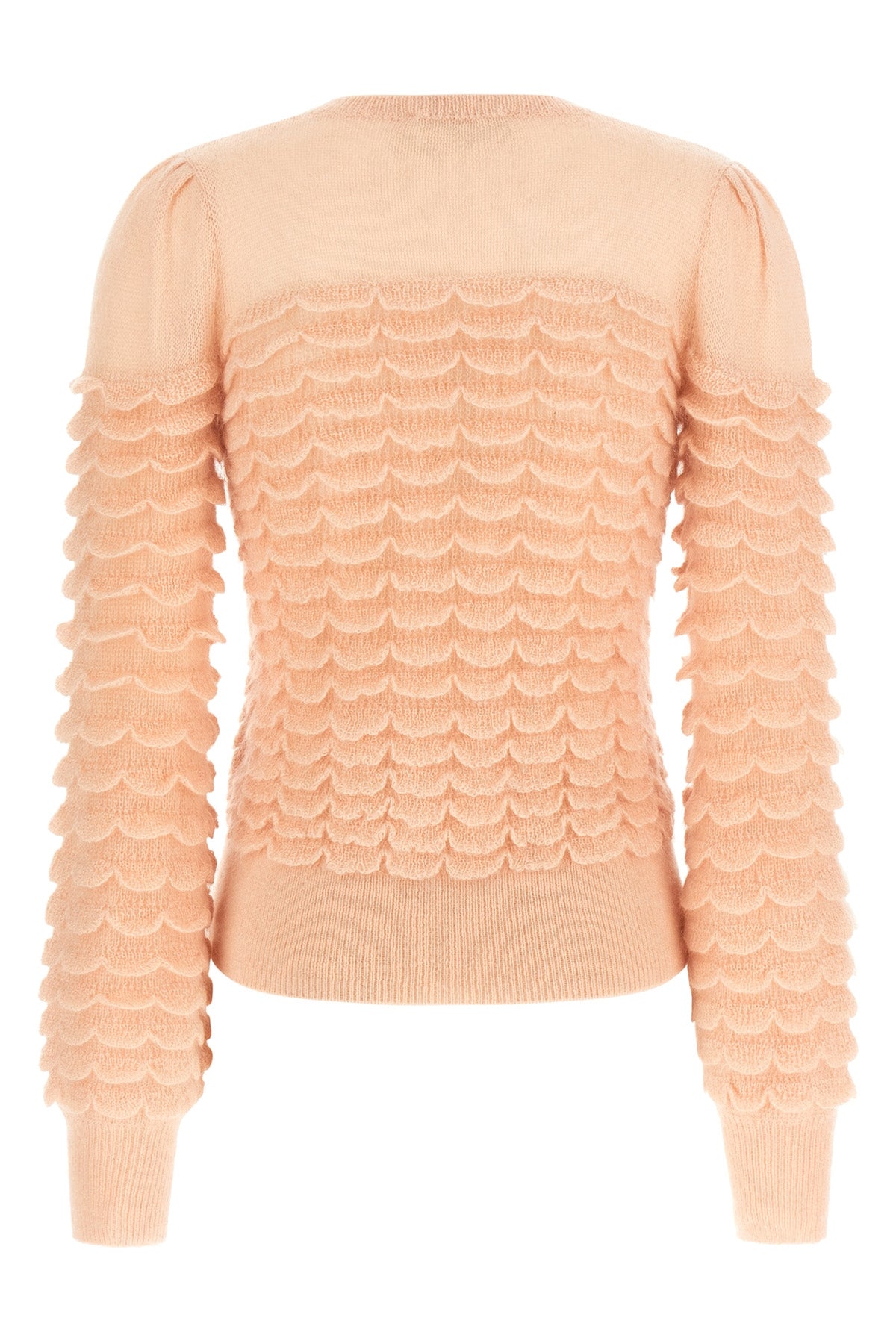 hypnotic scallop mohair blend sweater