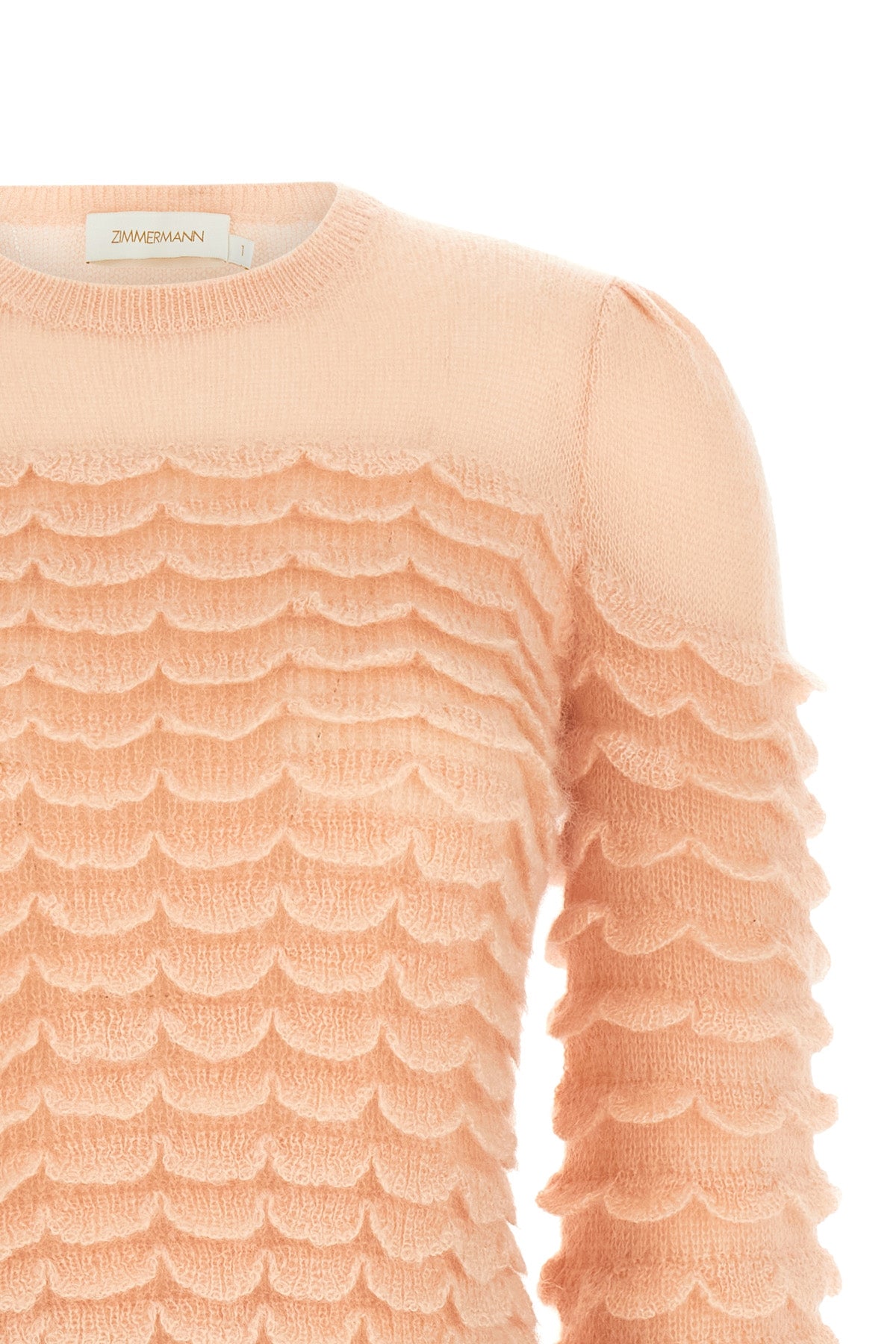 hypnotic scallop mohair blend sweater