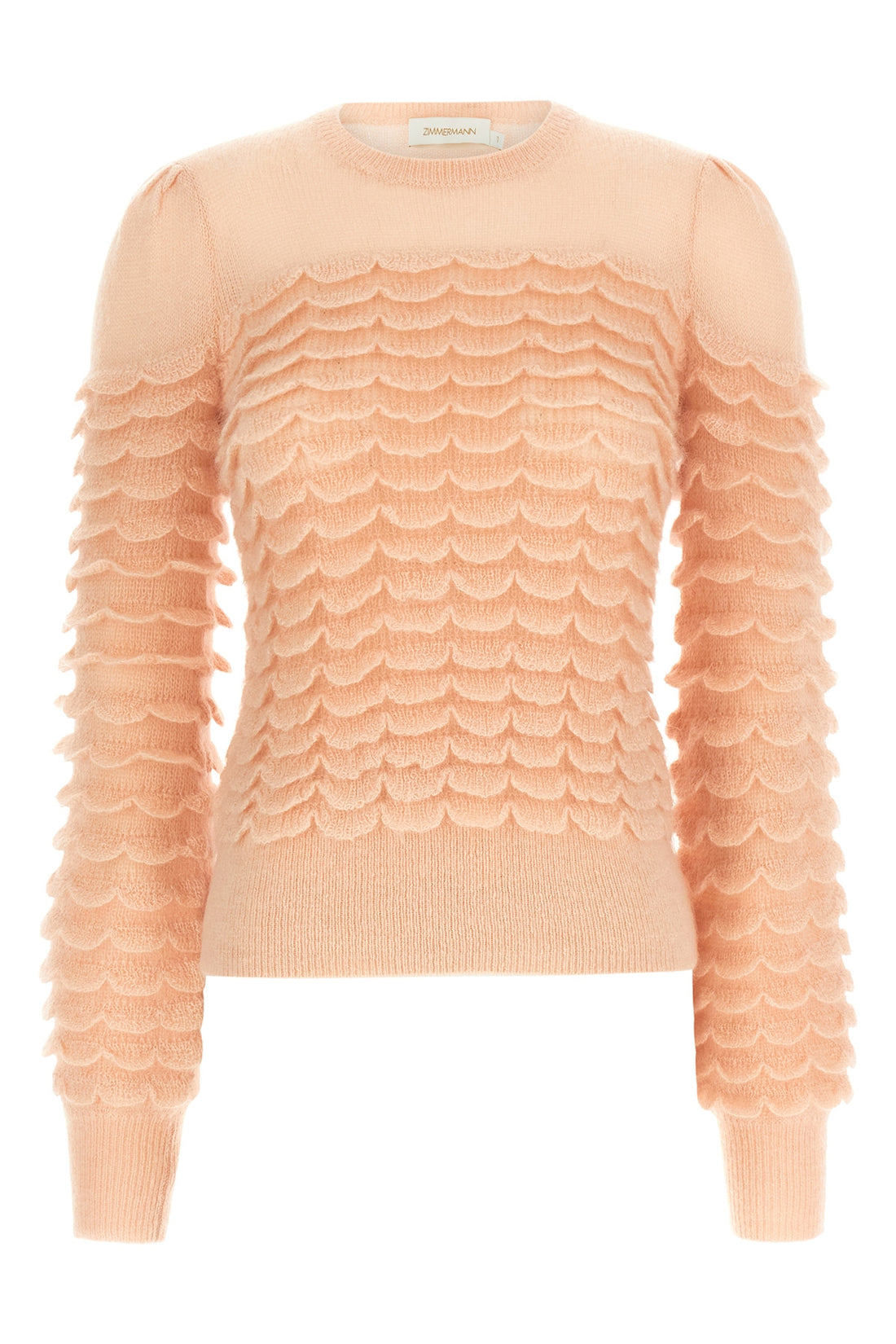 ZIMMERMANN 1 hypnotic scallop mohair blend sweater