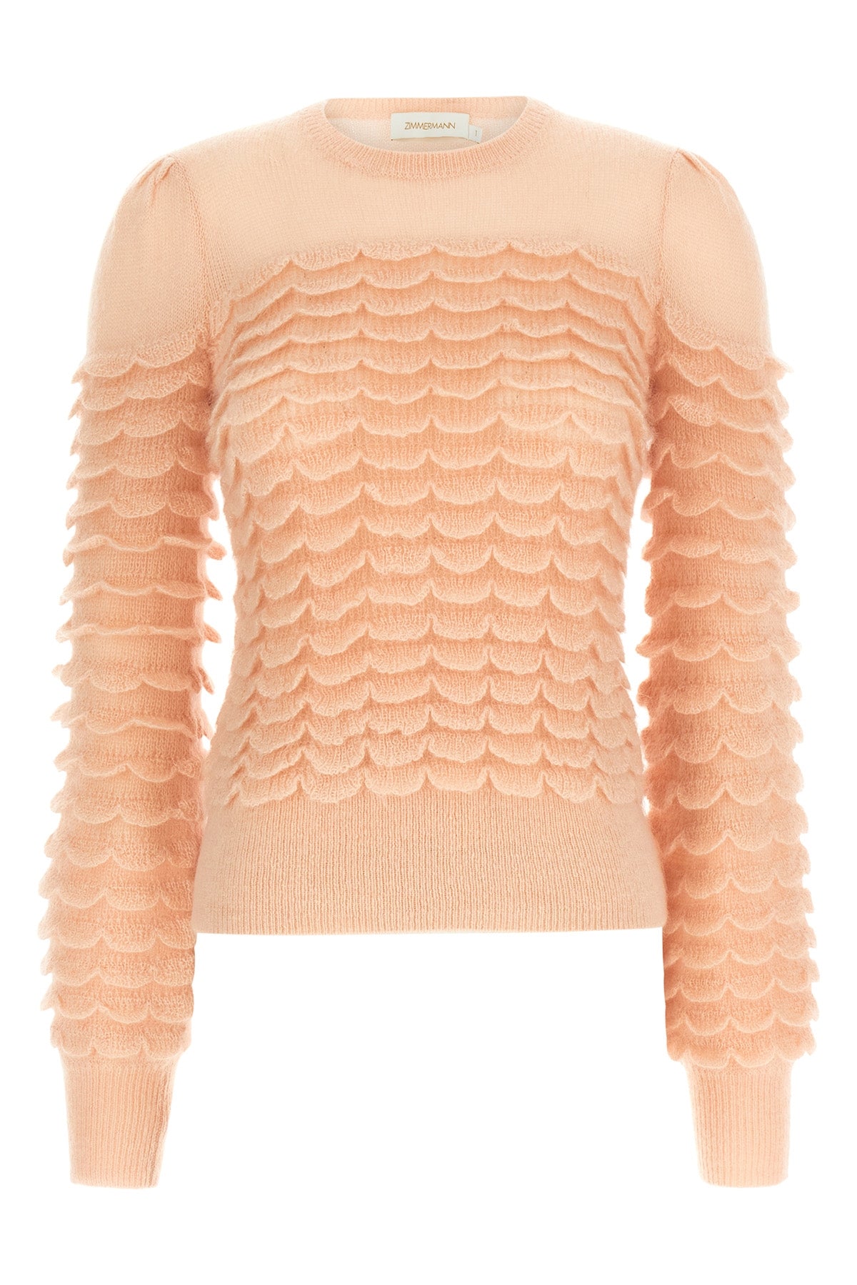 hypnotic scallop mohair blend sweater