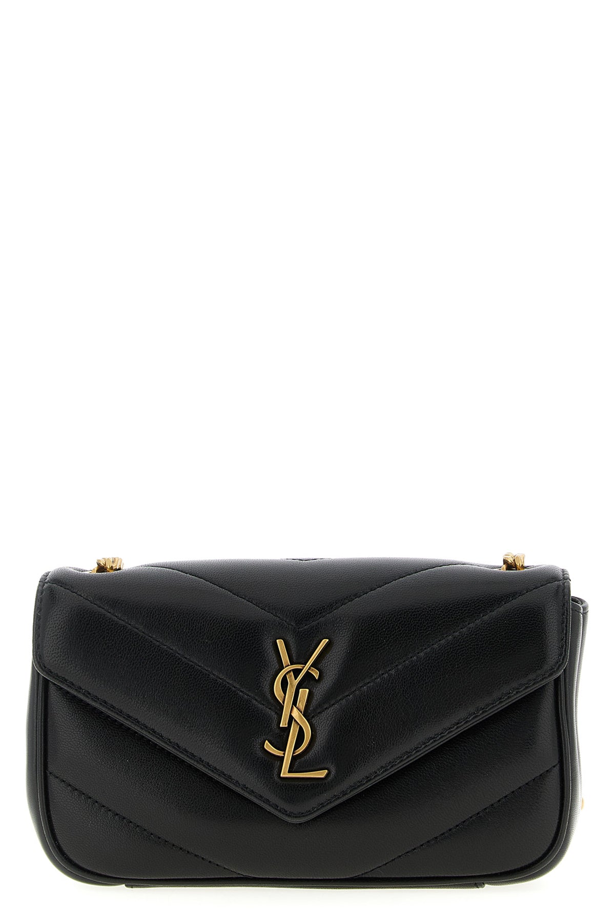 loulou mini crossbody bag in chevron quilted lamb leather