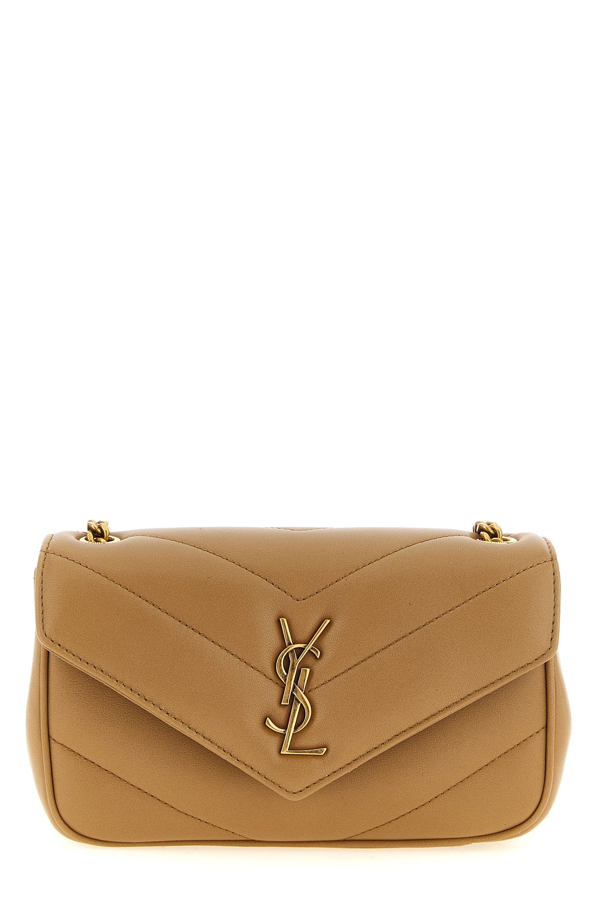 loulou mini crossbody bag in chevron quilted lamb leather