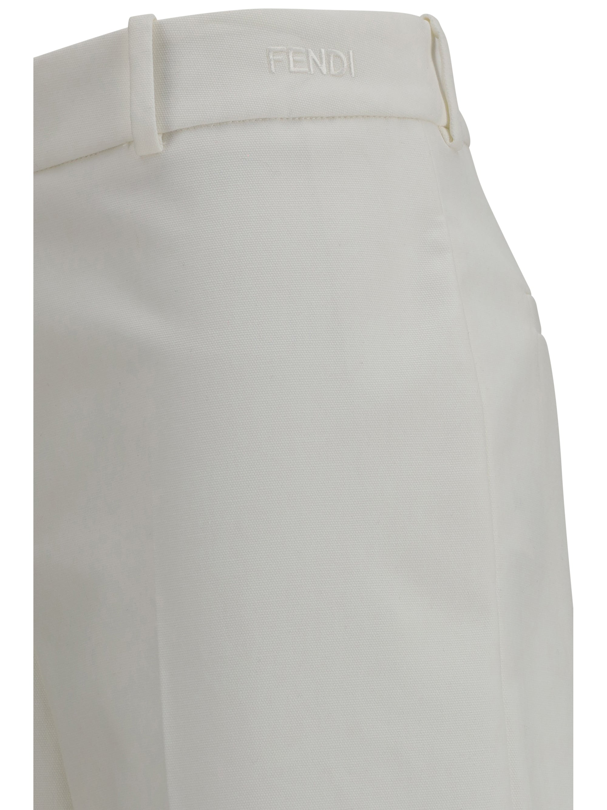 pants in cotton with embroidered logo