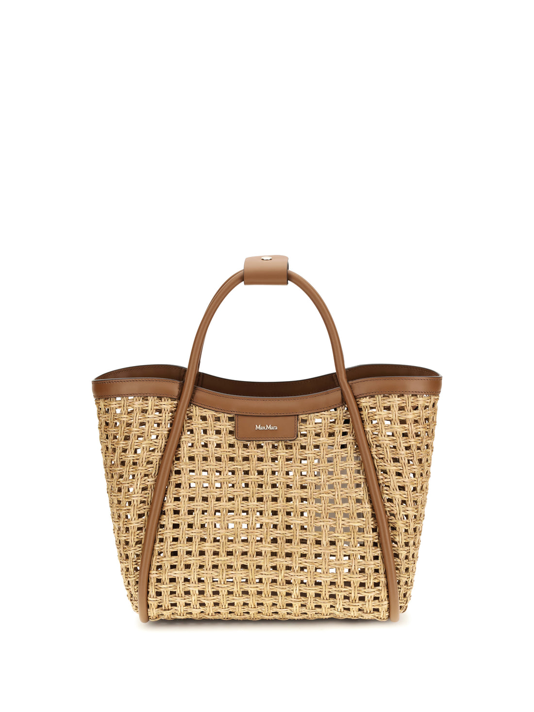 MAX MARA OS raffia marine tote bag