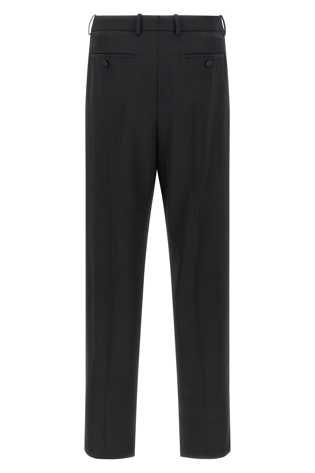 SAINT LAURENT 52 smocking pants in grain de poudre wool
