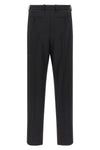 smocking pants in grain de poudre wool