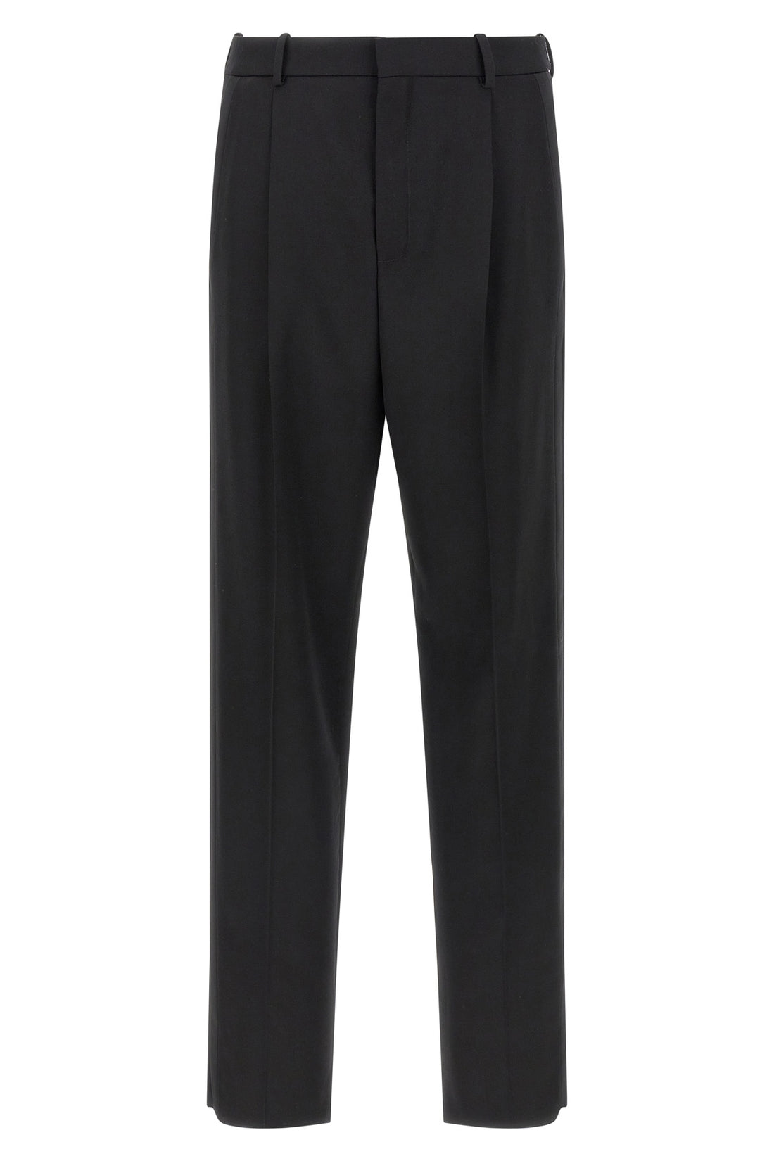 SAINT LAURENT 52 smocking pants in grain de poudre wool