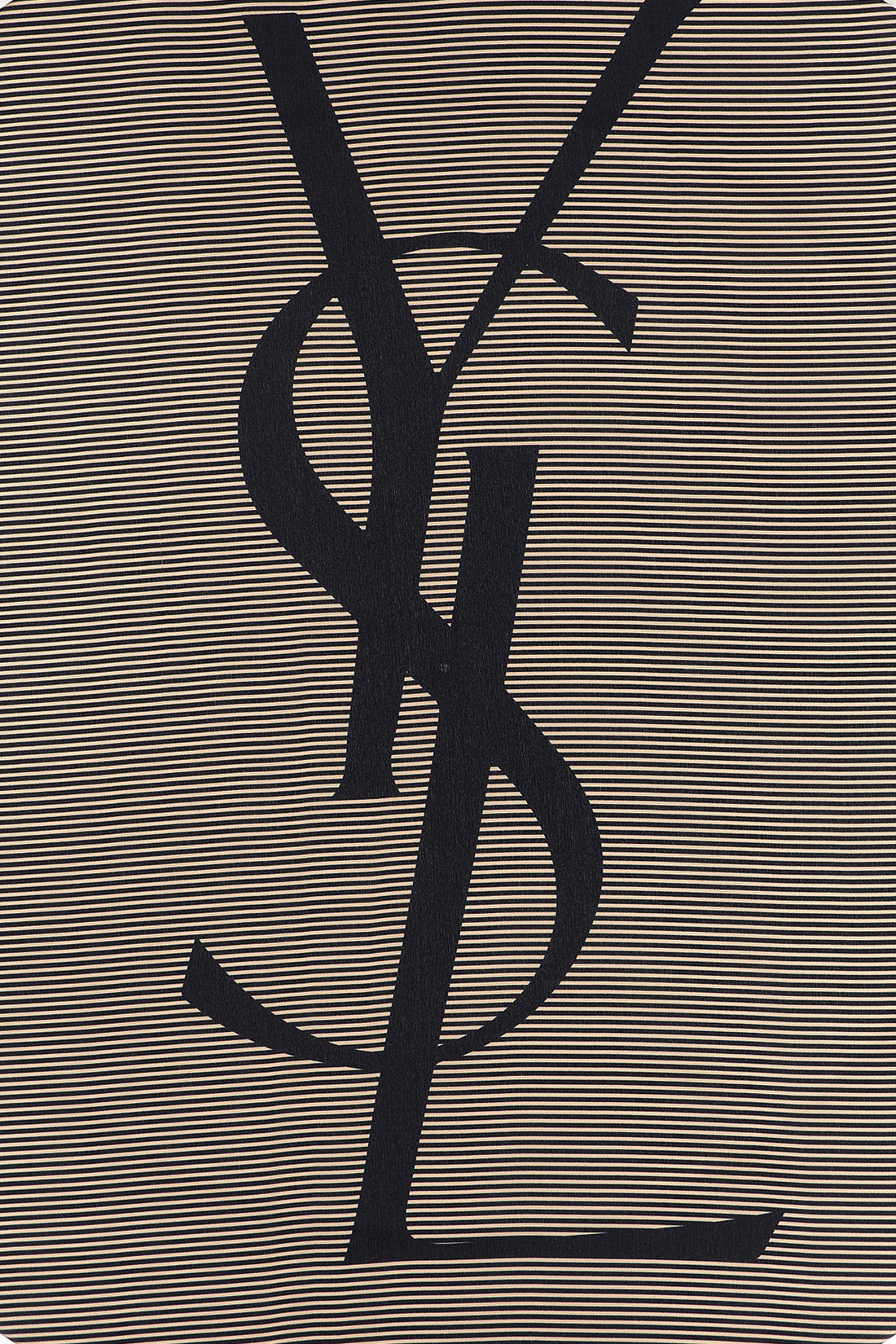 SAINT LAURENT OS striped semi-transparent silk charmeuse scarf