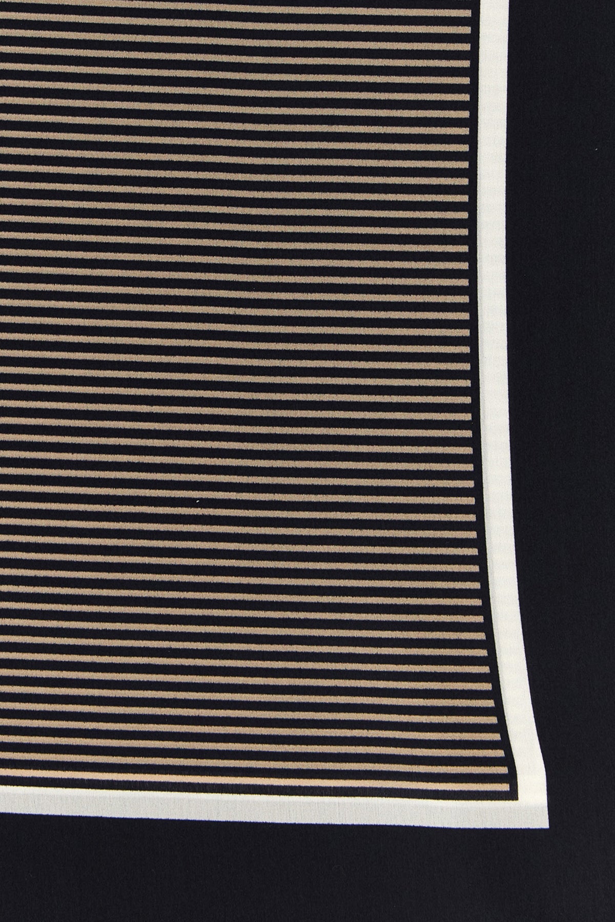striped semi-transparent silk charmeuse scarf