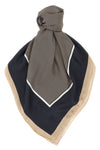 striped semi-transparent silk charmeuse scarf