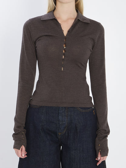 JACQUEMUS 36 fine merino wool knit