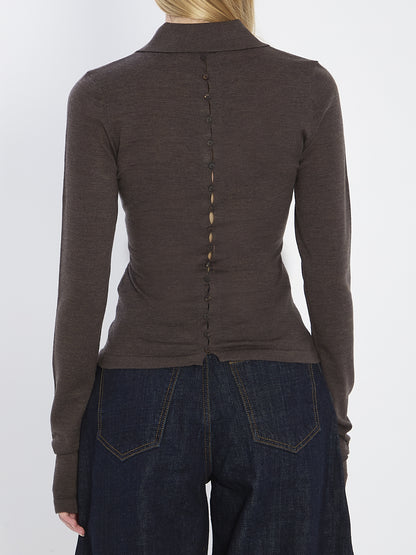 JACQUEMUS 36 fine merino wool knit