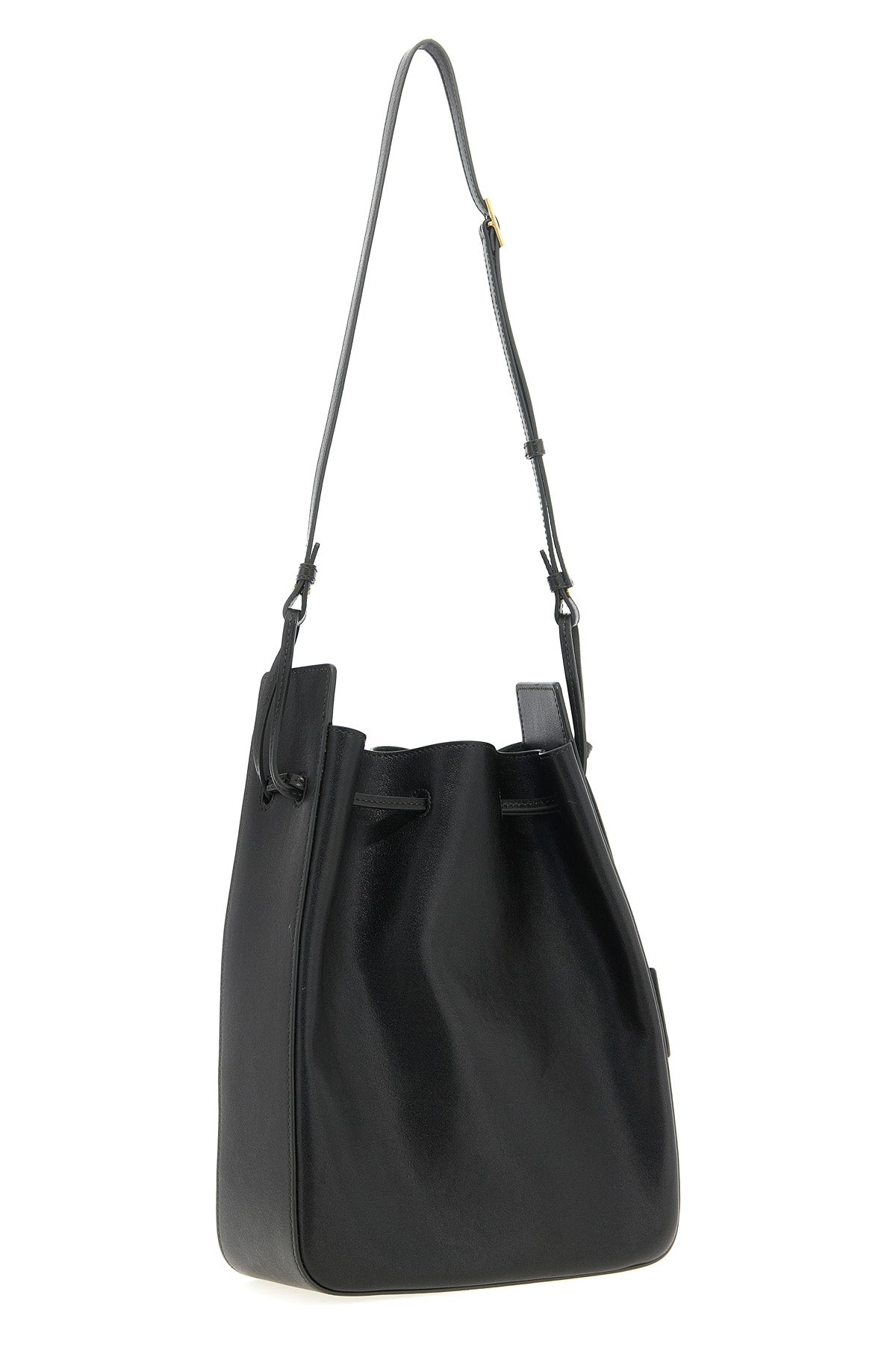 large leather bucket bag
