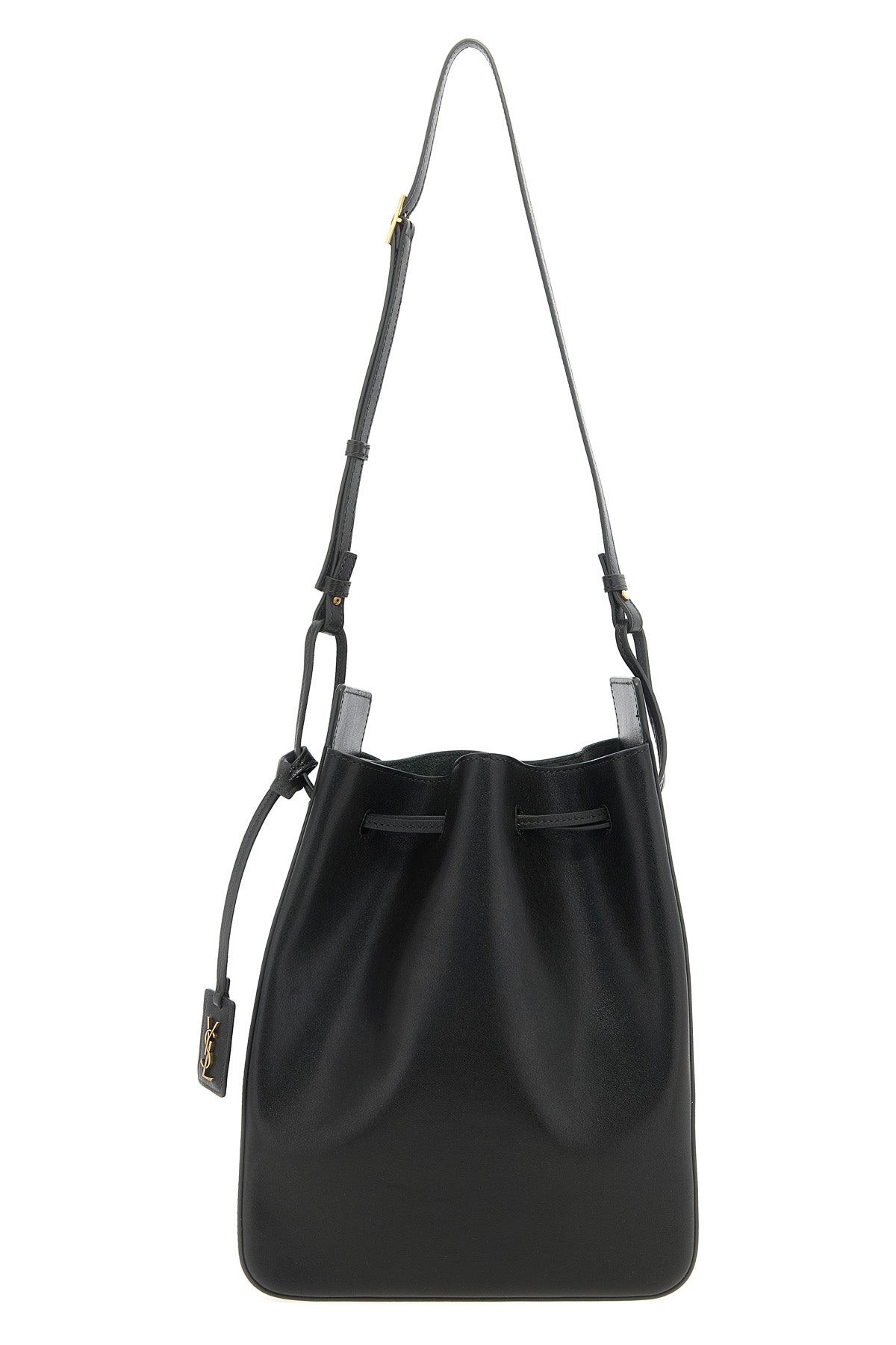 large leather bucket bag