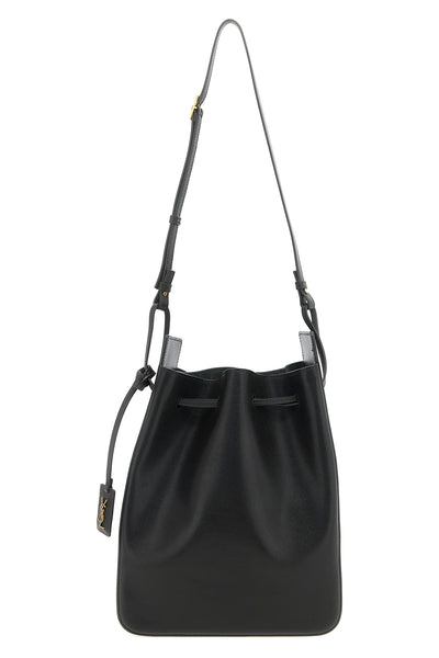 large leather bucket bag
