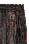 paisley print semi-transparent silk and lurex blouse