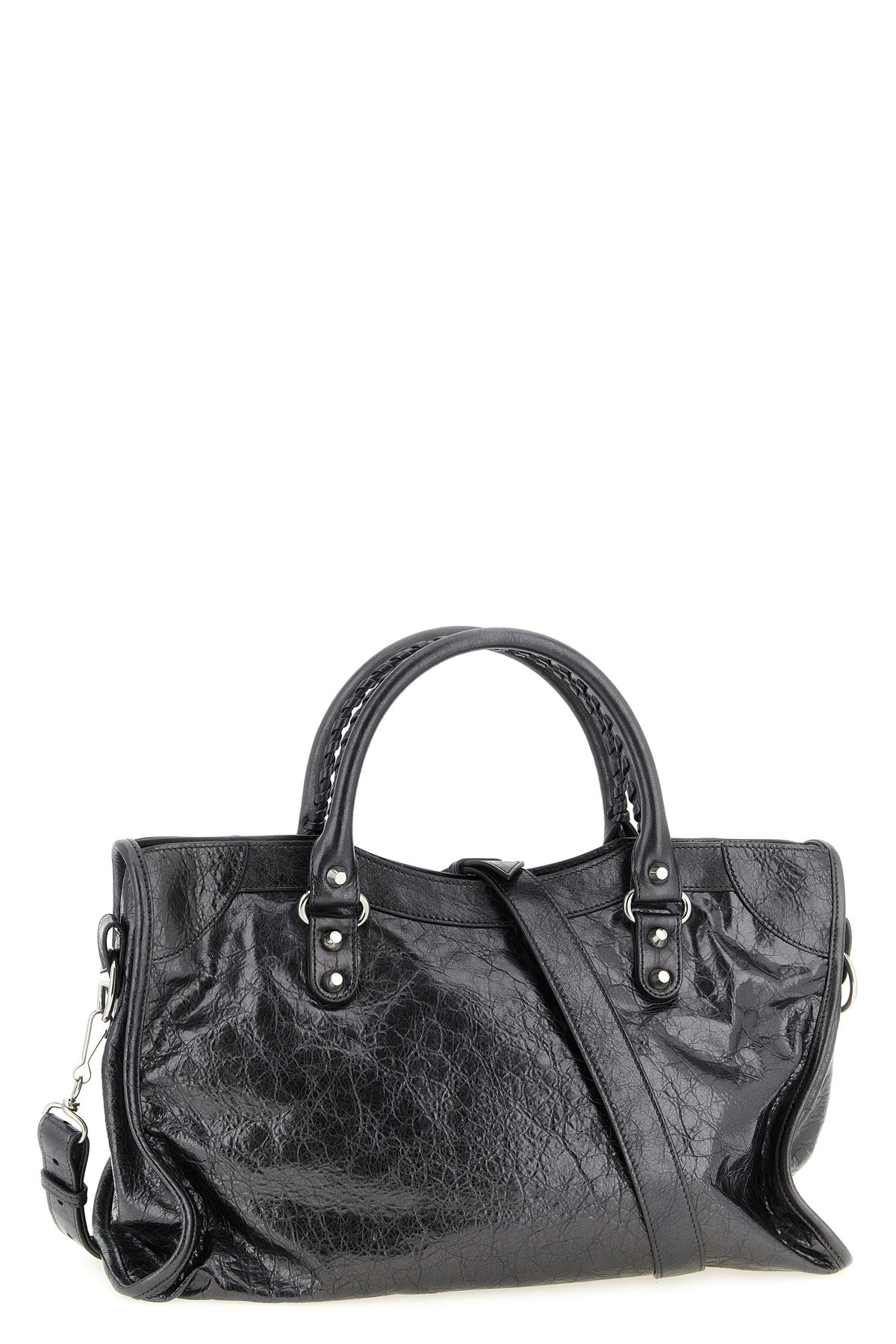 arena metallic lambskin le city m handbag
