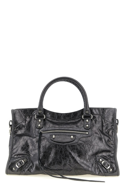 arena metallic lambskin le city m handbag