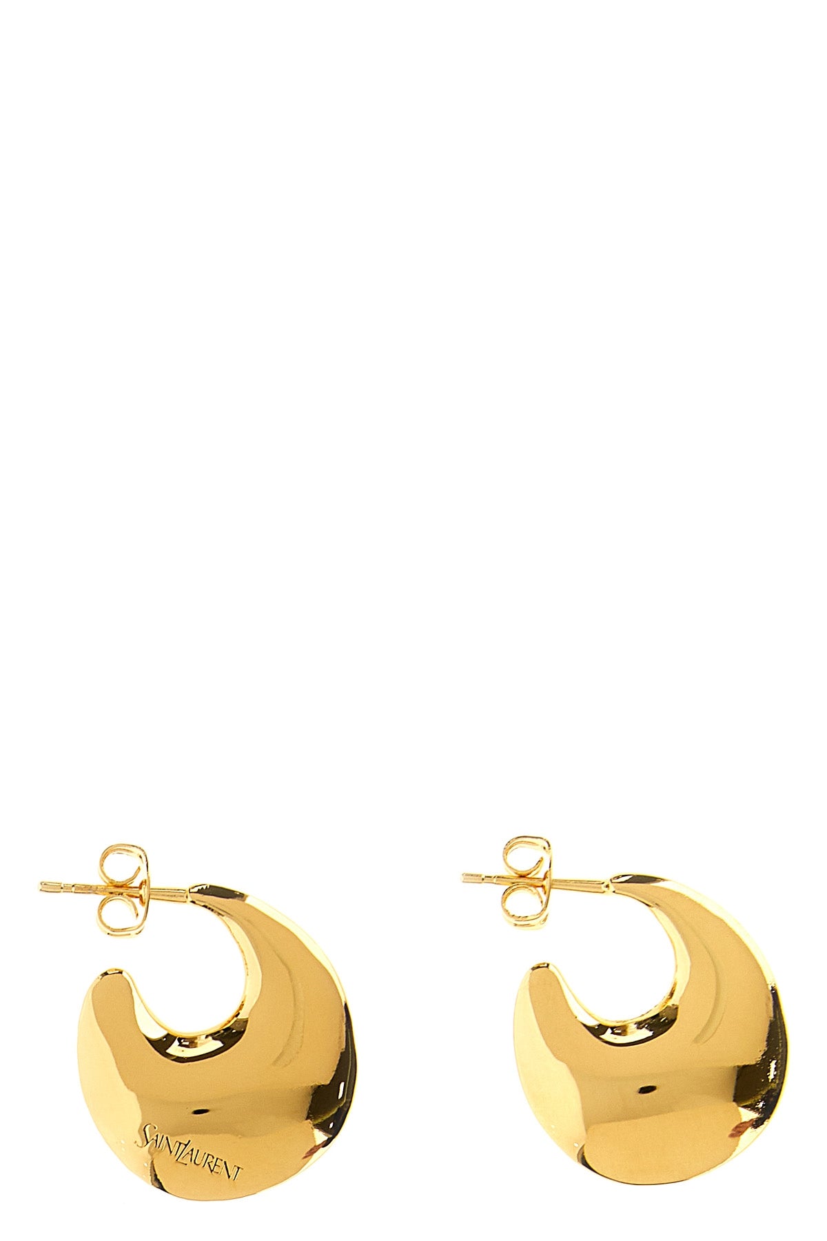 gold metal earring