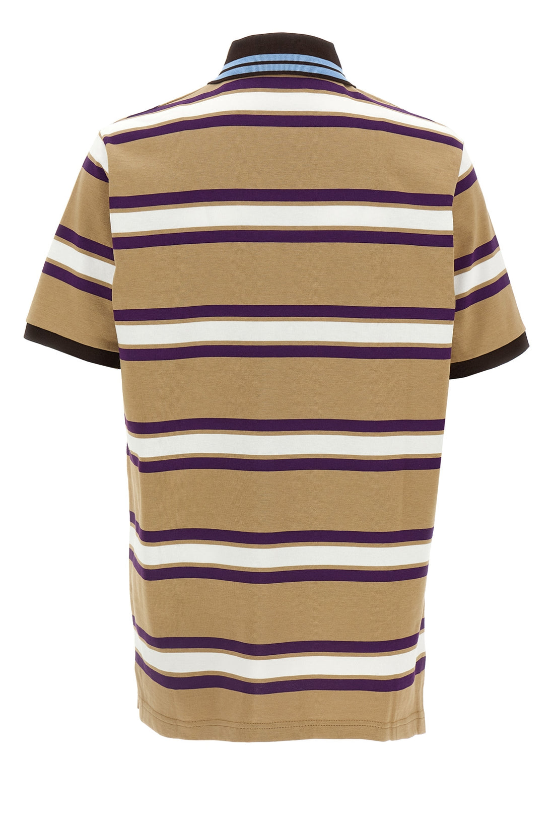 GUCCI M r striped heavy cotton jersey polo shirt