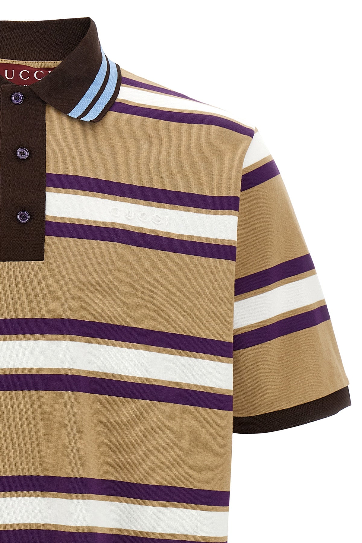 r striped heavy cotton jersey polo shirt