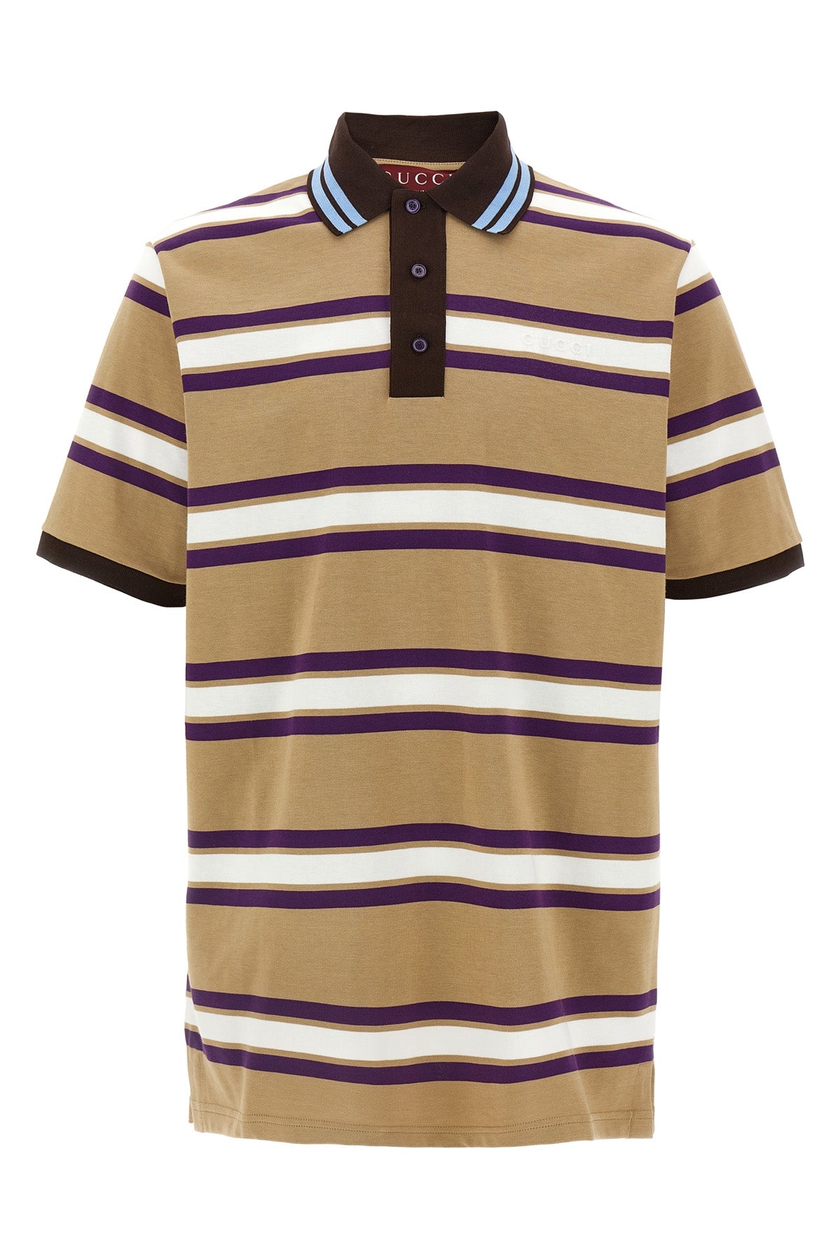 r striped heavy cotton jersey polo shirt