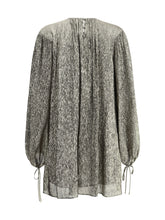 CHLOÉ 38 silk lamé mini dress