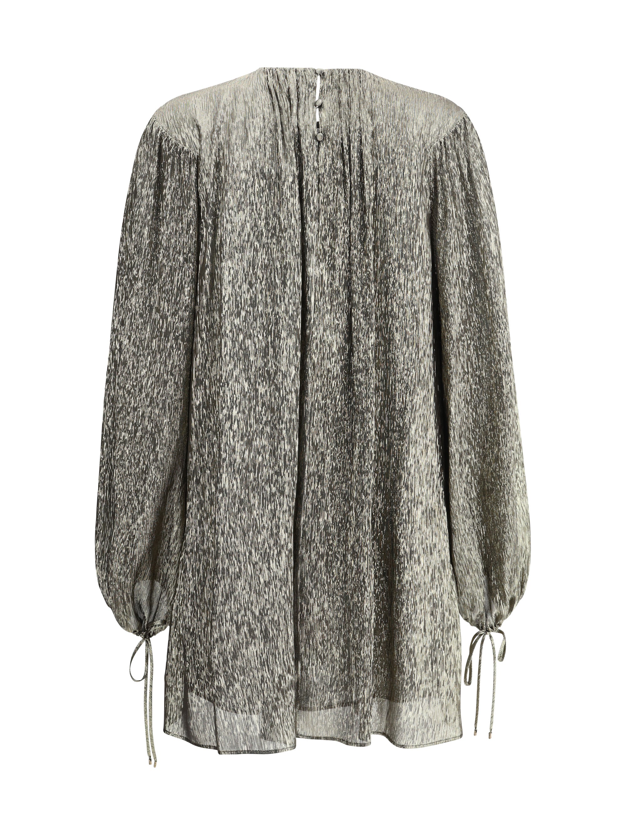 CHLOÉ 38 silk lamé mini dress