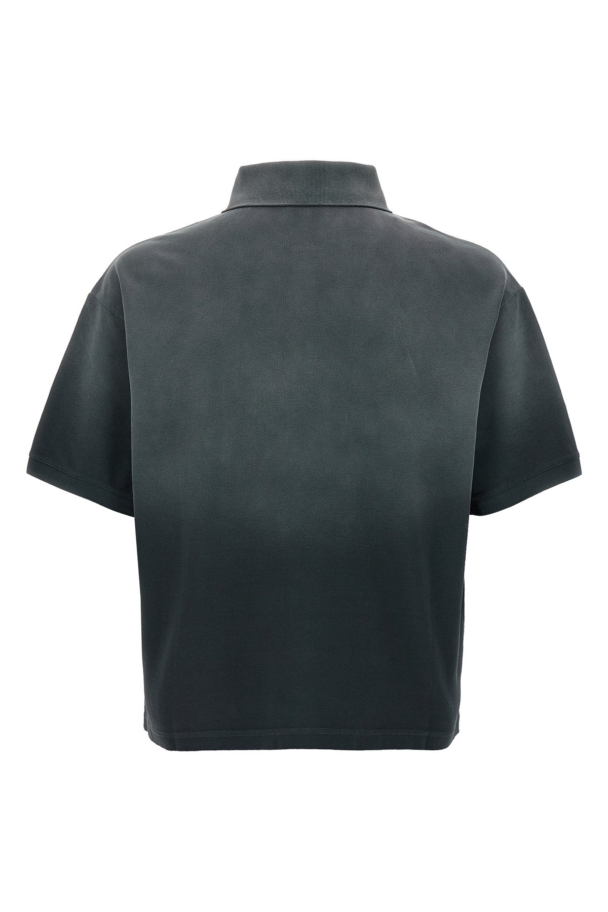 gradient-effect cotton piqué polo shirt