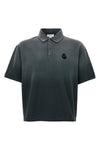 gradient-effect cotton piqué polo shirt