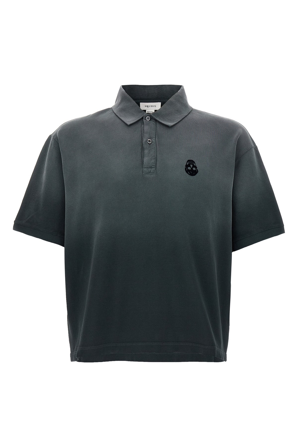 gradient-effect cotton piqué polo shirt