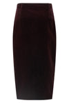 midi skirt in cotton velvet