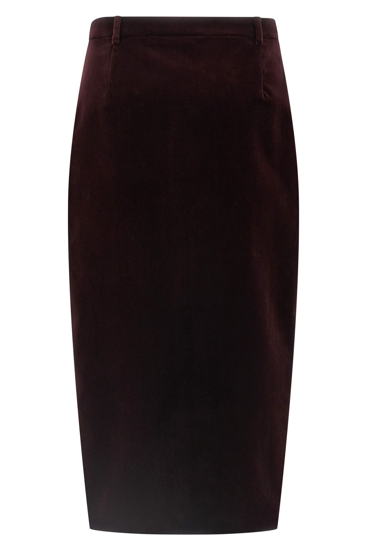 midi skirt in cotton velvet