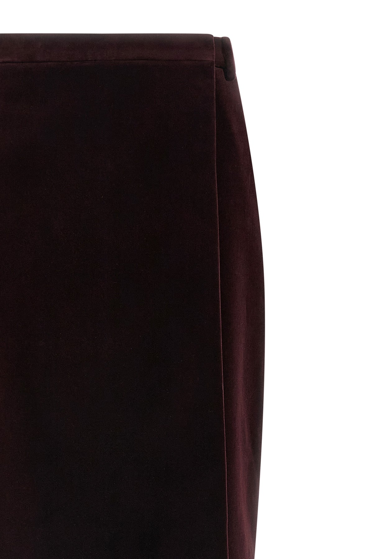 midi skirt in cotton velvet