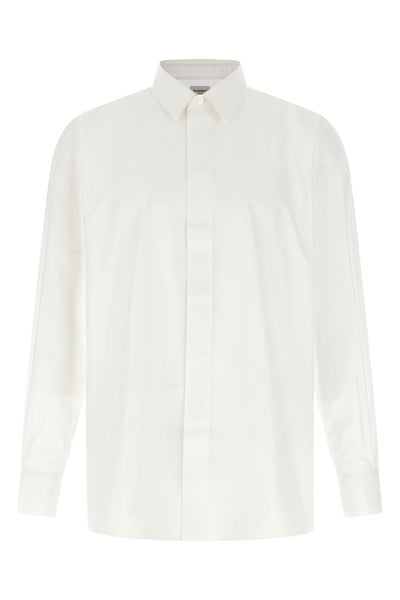 SAINT LAURENT 40 cm cotton poplin shirt