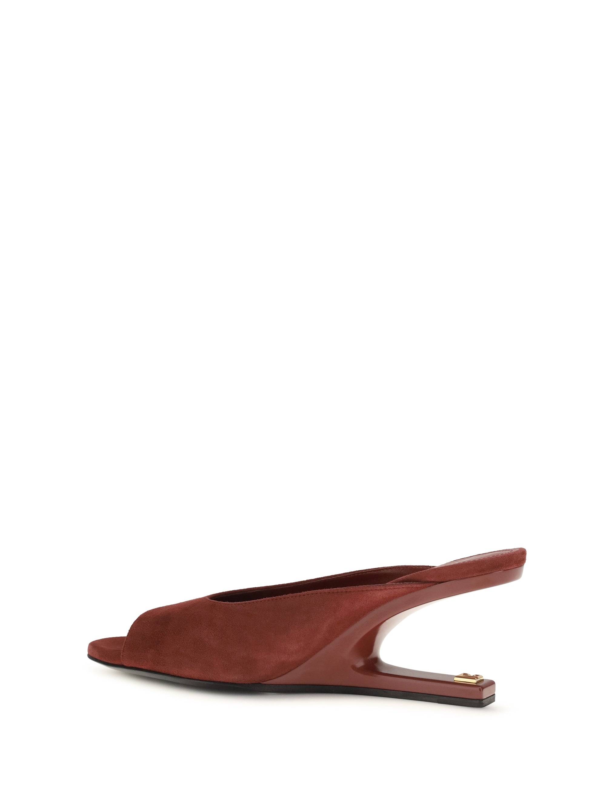 suede open-toe mules