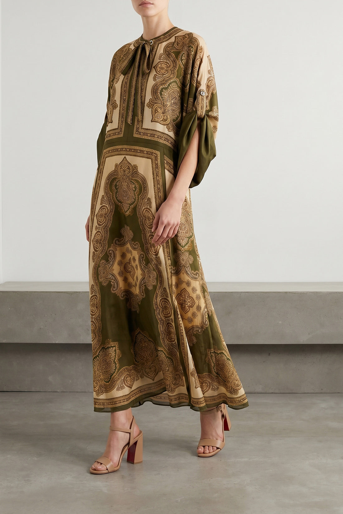 ZIMMERMANN 1 mahon midi dress in paisley-print silk habotai