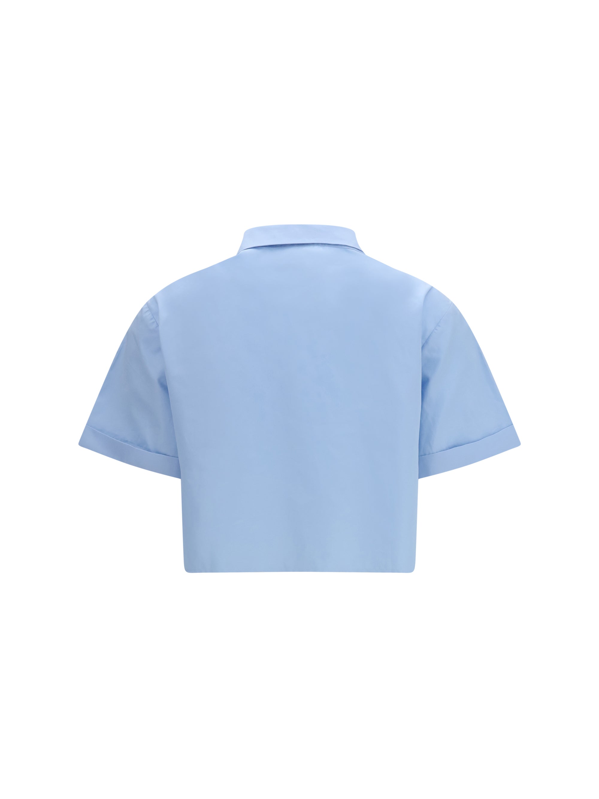 poplin shirt with ruffle details